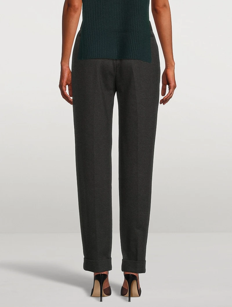 Belted Jersey Trousers