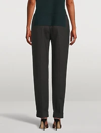 Belted Jersey Trousers