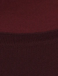 Merino Wool Turtleneck Sweater With Piping