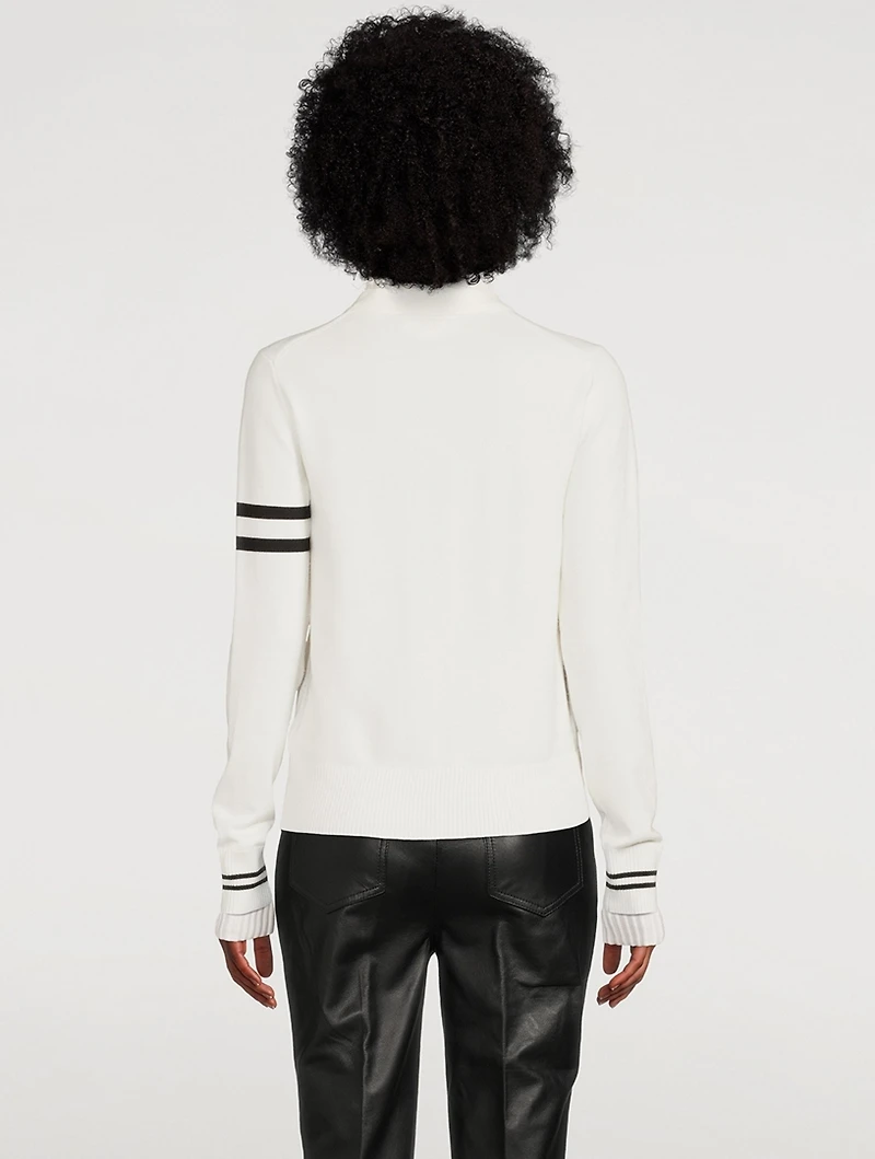 Merino Wool Varsity Cardigan