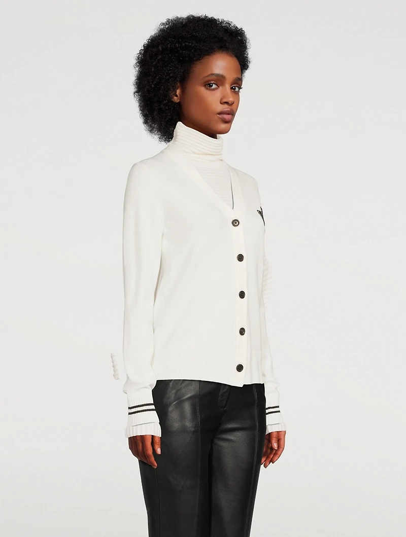 Merino Wool Varsity Cardigan