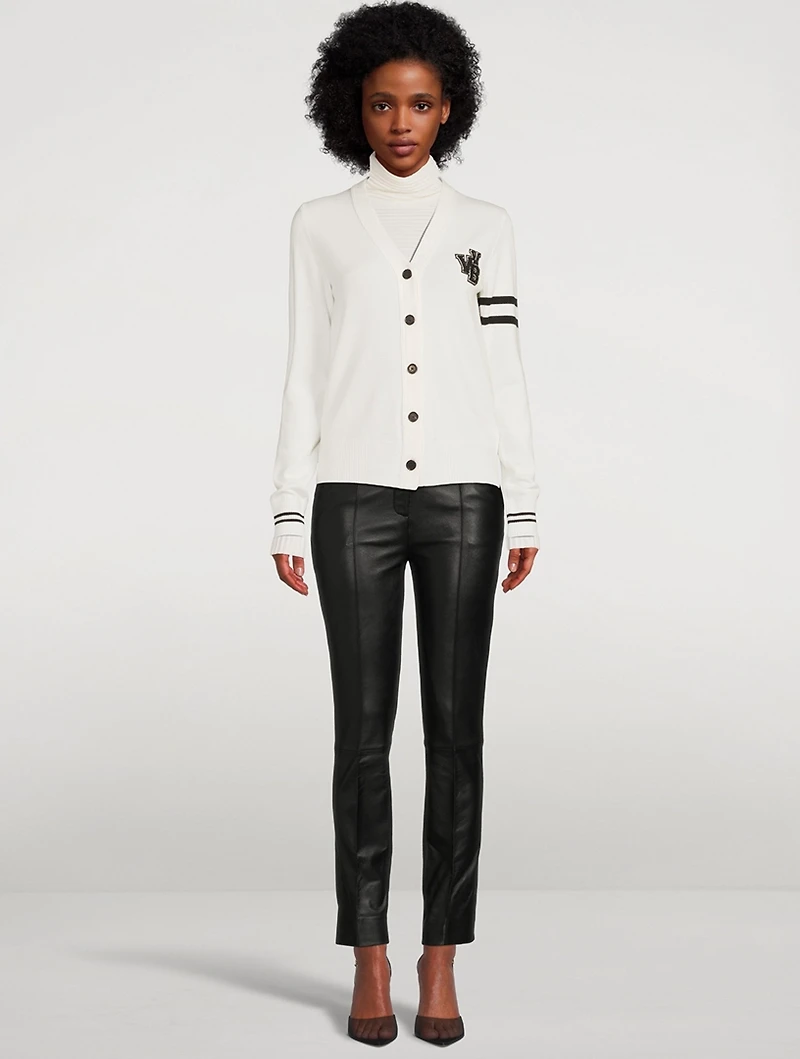 Merino Wool Varsity Cardigan