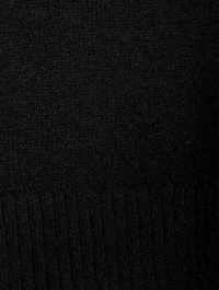 Ribbed Cashmere Stand Neck Sweater