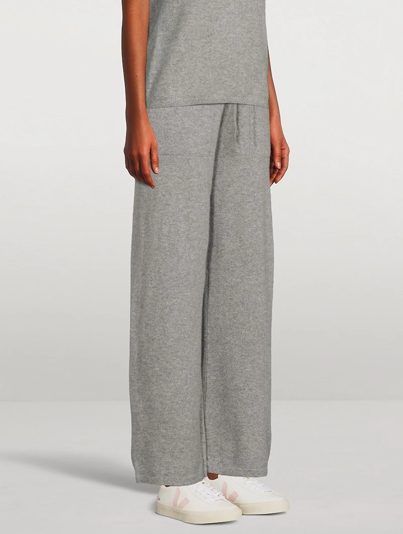 Cashmere Wide-Leg Joggers