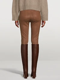 Hoxton Coated High-Waisted Ankle Jeans
