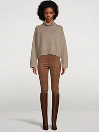 Hoxton Coated High-Waisted Ankle Jeans