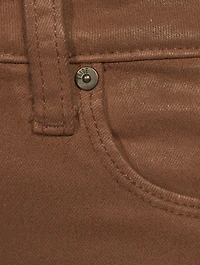 Hoxton Coated High-Waisted Ankle Jeans