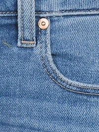 Cindy Destroyed-Hem Straight-Leg Jeans