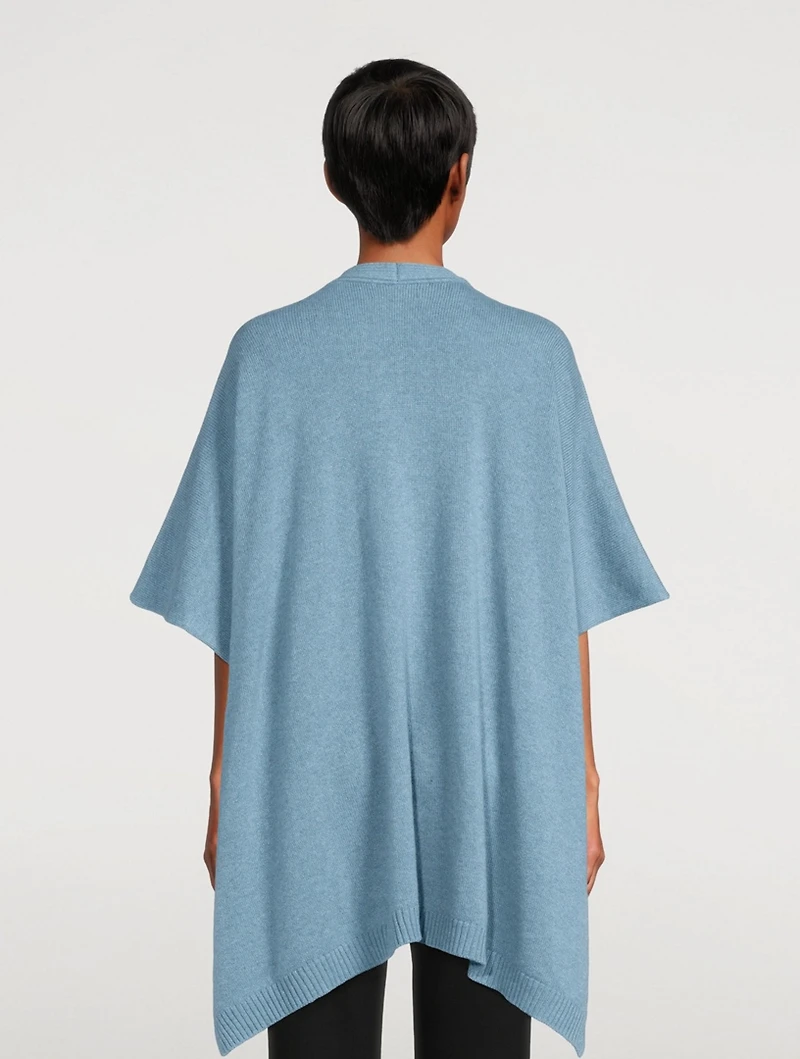 Cashmere Cap-Sleeve Wide Cardigan