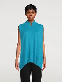 Cashmere High-Neck Sleeveless Sweater