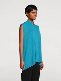 Cashmere High-Neck Sleeveless Sweater
