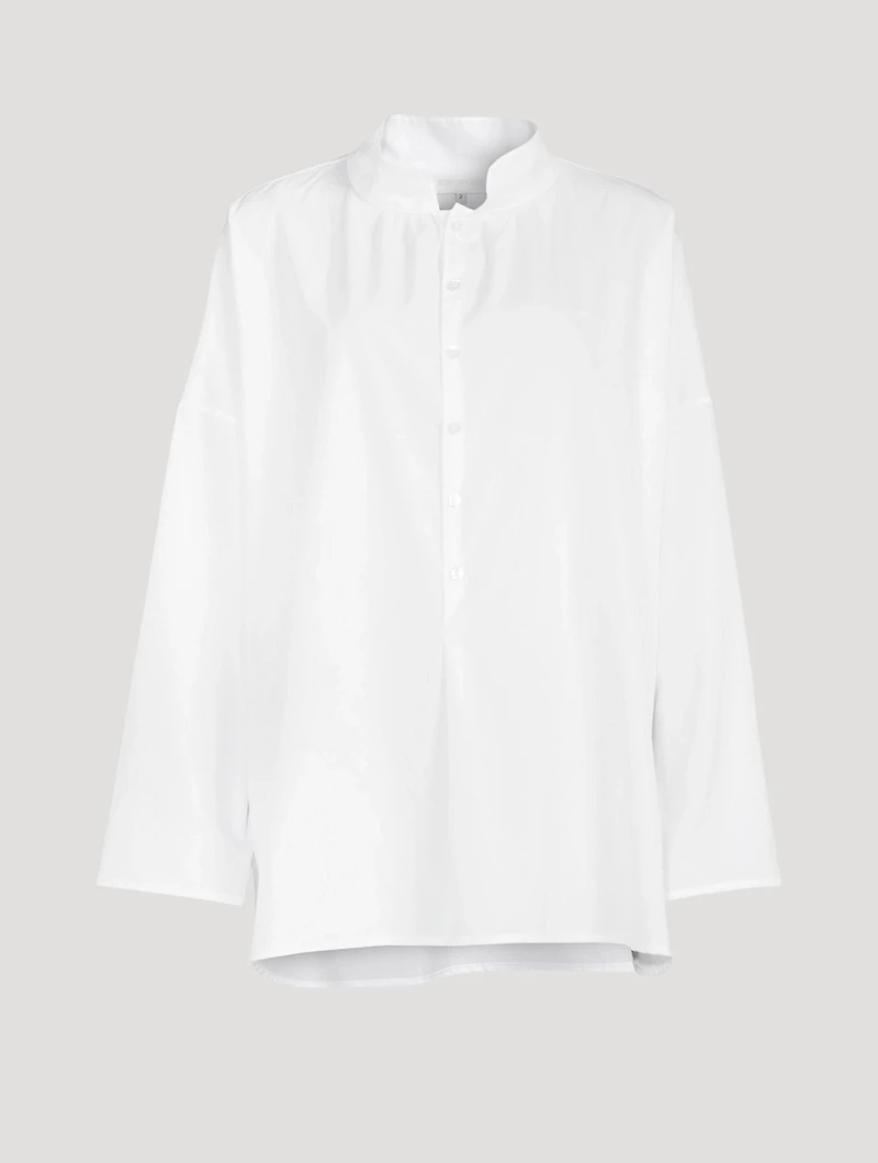Sloped Shoulder A-Line Shirt