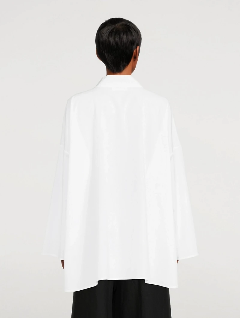 Sloped Shoulder A-Line Shirt