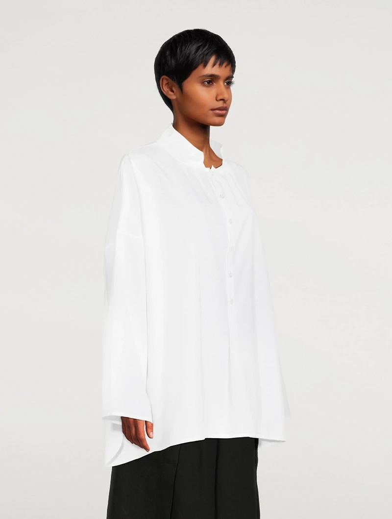 Sloped Shoulder A-Line Shirt