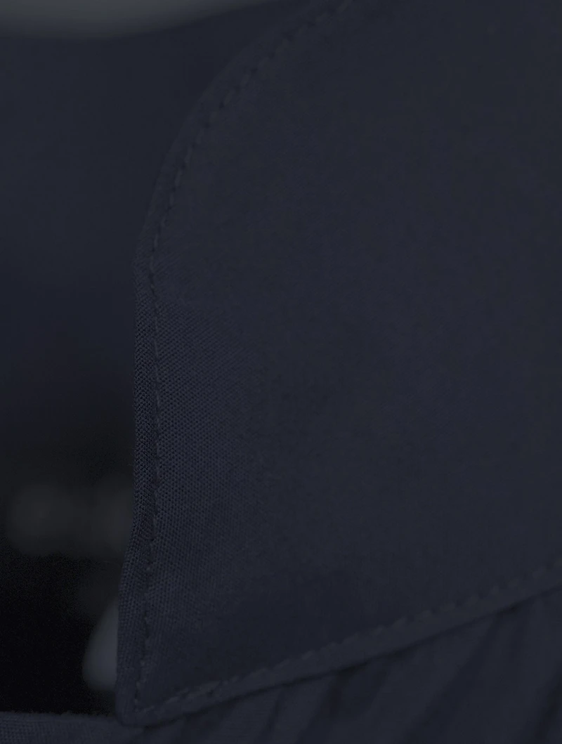 Sloped Shoulder Long A-Line Shirt