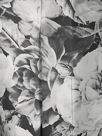 Silk Long A-Line Shirt Rose Print