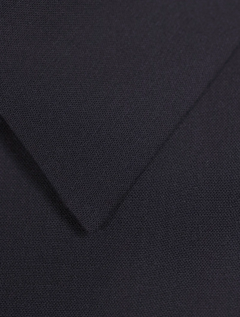 Wool-Blend Midi Shirt Dress