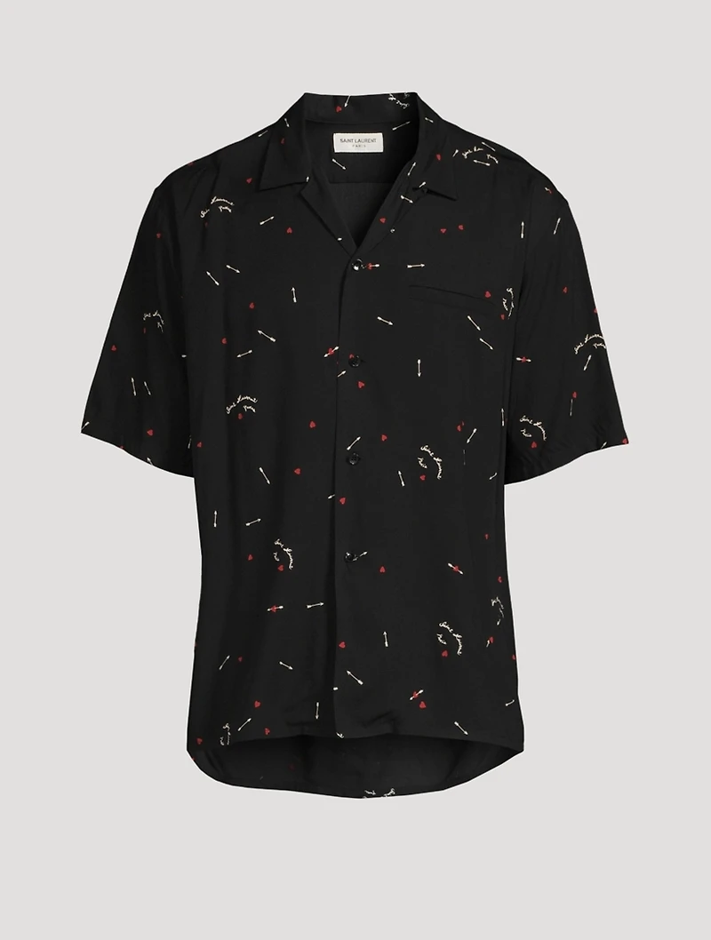Short-Sleeve Shirt Cupid Print