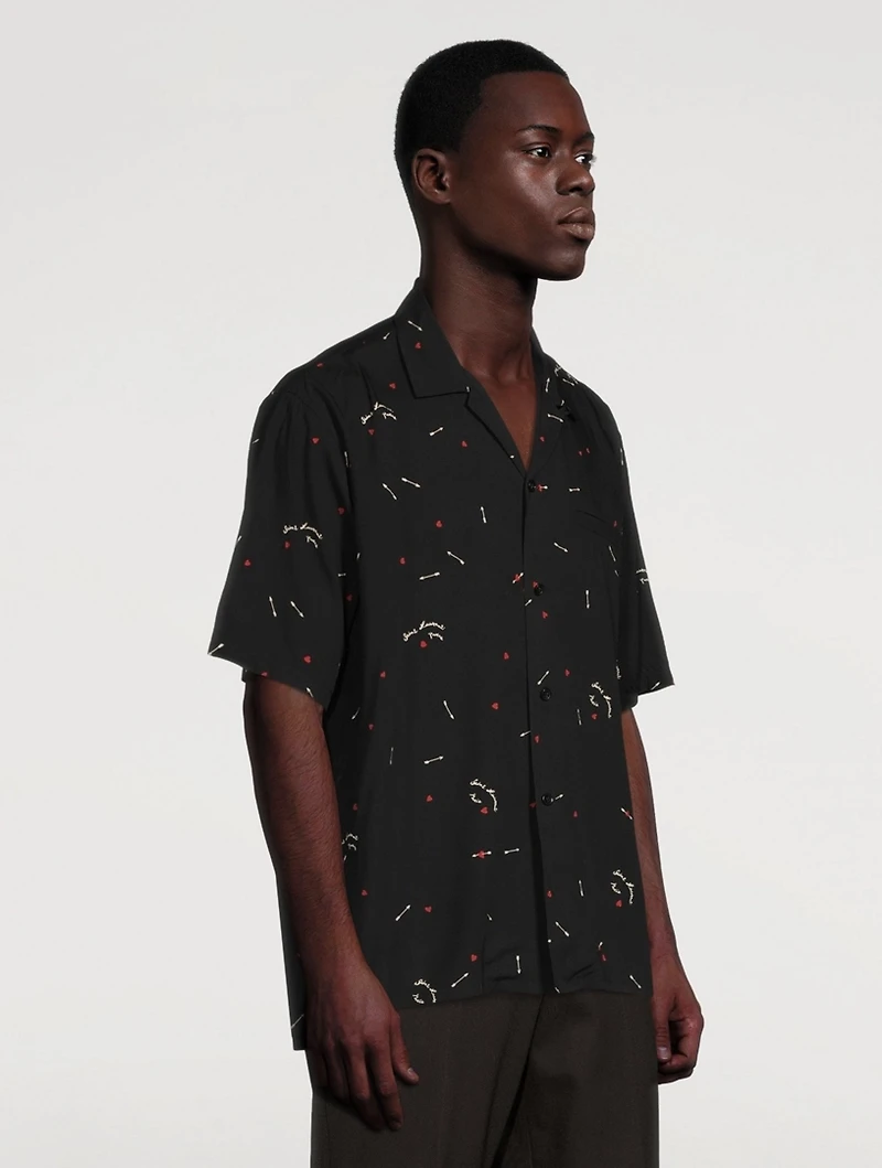 Short-Sleeve Shirt Cupid Print
