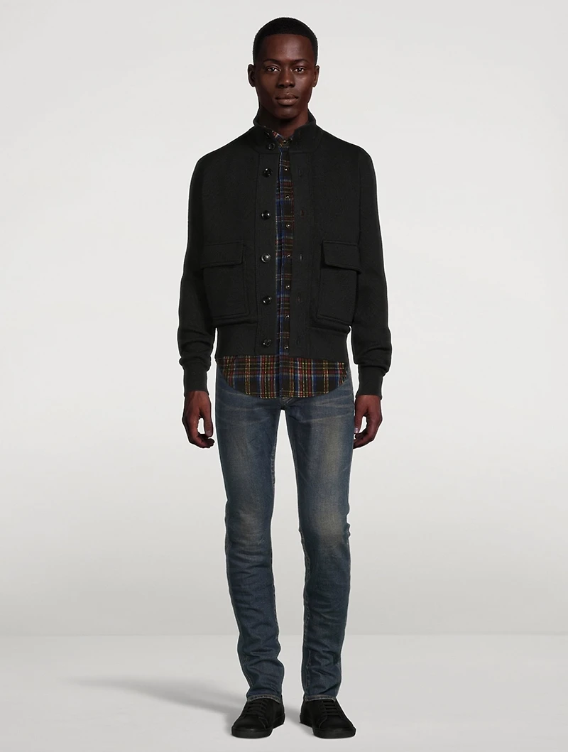 Corduroy Western Shirt Check Print