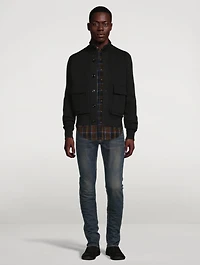 Corduroy Western Shirt Check Print