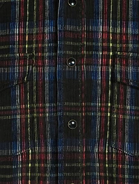 Corduroy Western Shirt Check Print