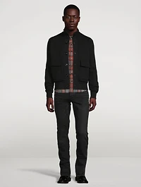 Wool And Cotton Western Shirt Check Print