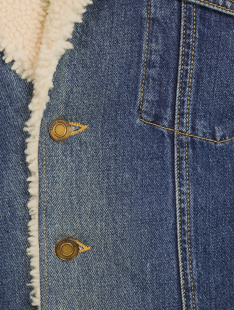 Shearling Denim Jacket