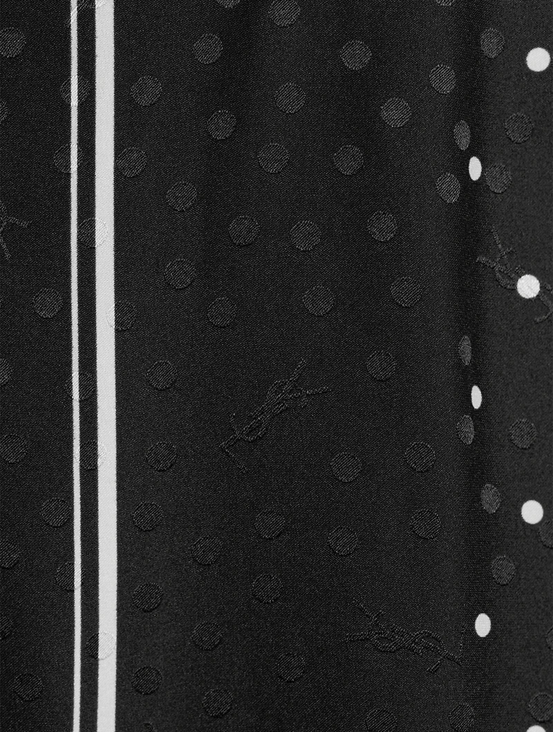 Silk Zip Jacket Monogram Dot Print
