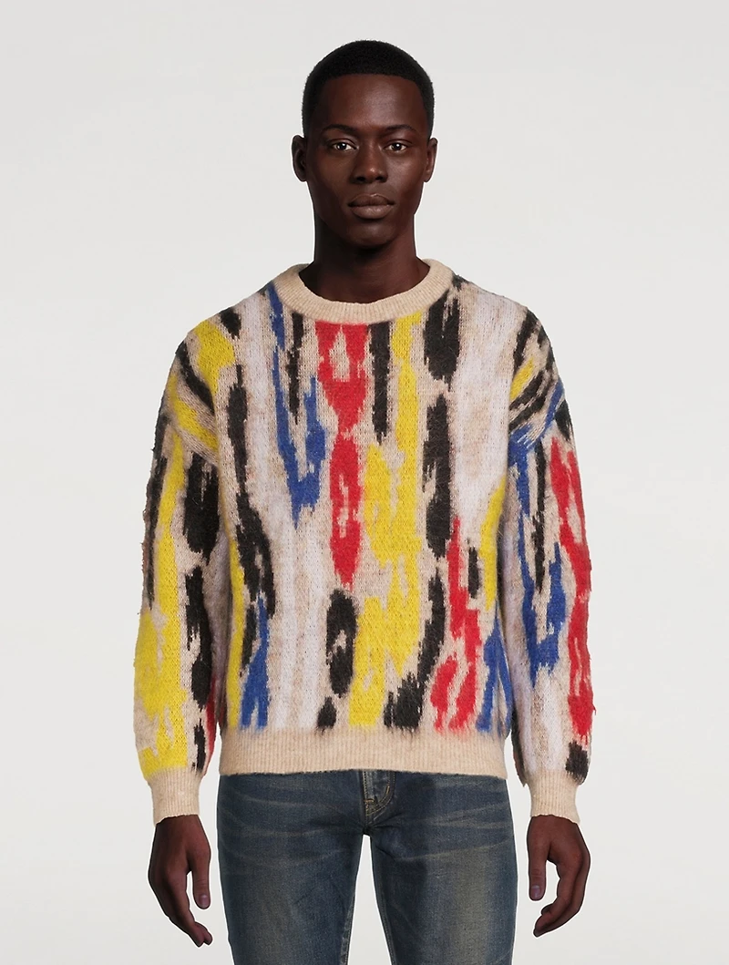 Wool And Mohair Jacquard Sweater