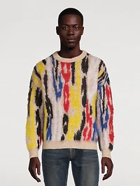 Wool And Mohair Jacquard Sweater