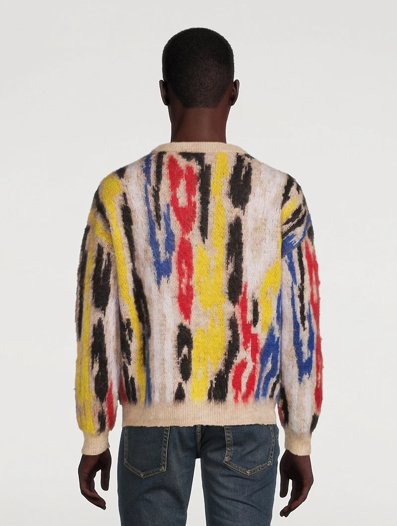 Wool And Mohair Jacquard Sweater