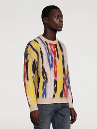 Wool And Mohair Jacquard Sweater