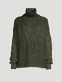 Cable-Knit Turtleneck Sweater