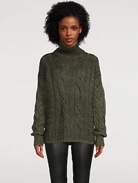Cable-Knit Turtleneck Sweater