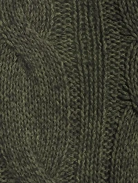 Cable-Knit Turtleneck Sweater