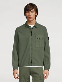 Textured Brushed Recycled Cotton Overshirt