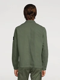 Textured Brushed Recycled Cotton Overshirt
