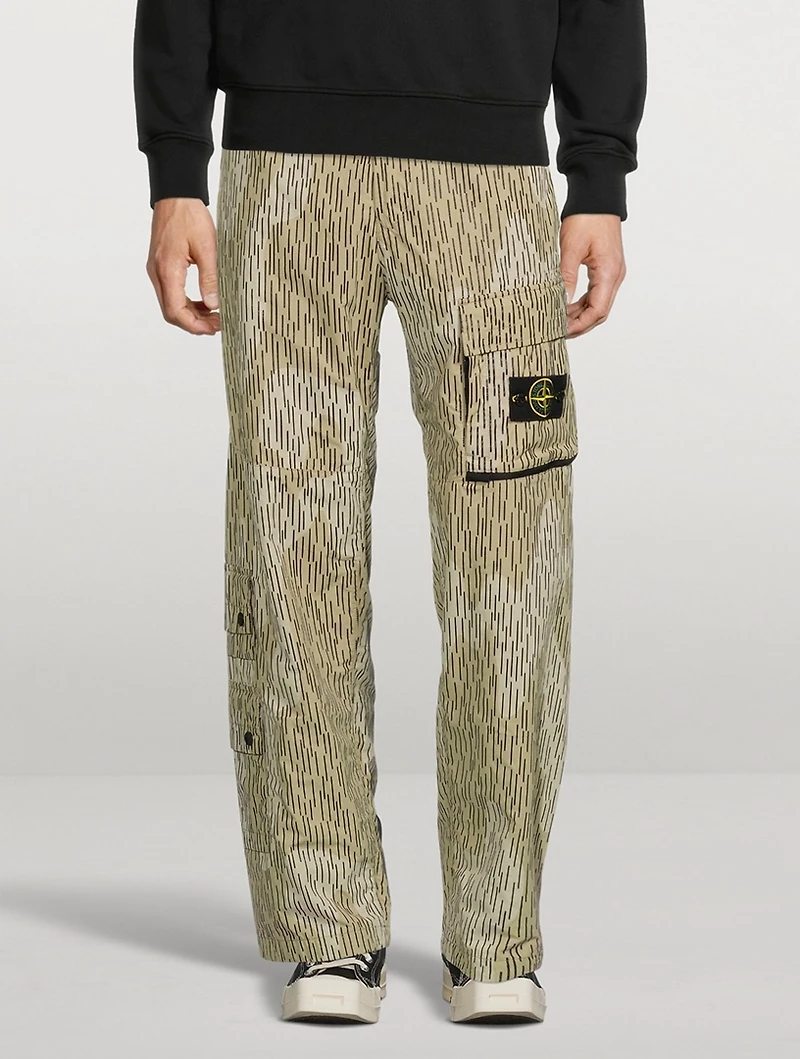 Loose Cargo Pants Camo Print