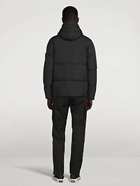 Garment-Dyed Crinkle Down-TC Jacket With Hood