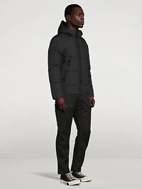 Garment-Dyed Crinkle Down-TC Jacket With Hood