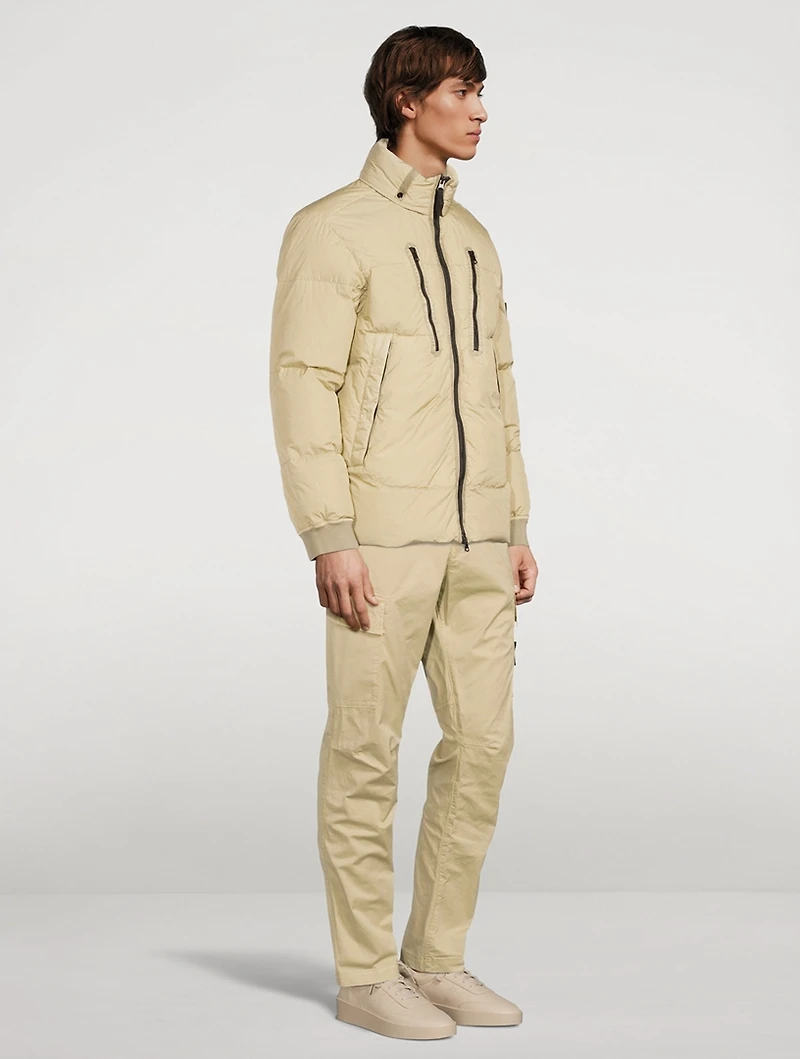 Garment-Dyed Crinkle Down-TC Jacket