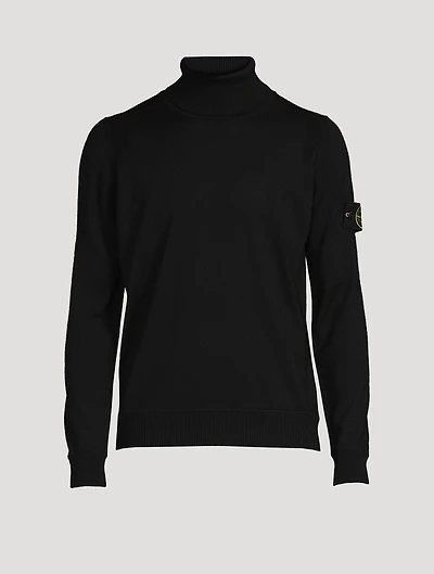 Light Pure Wool Turtleneck Sweater