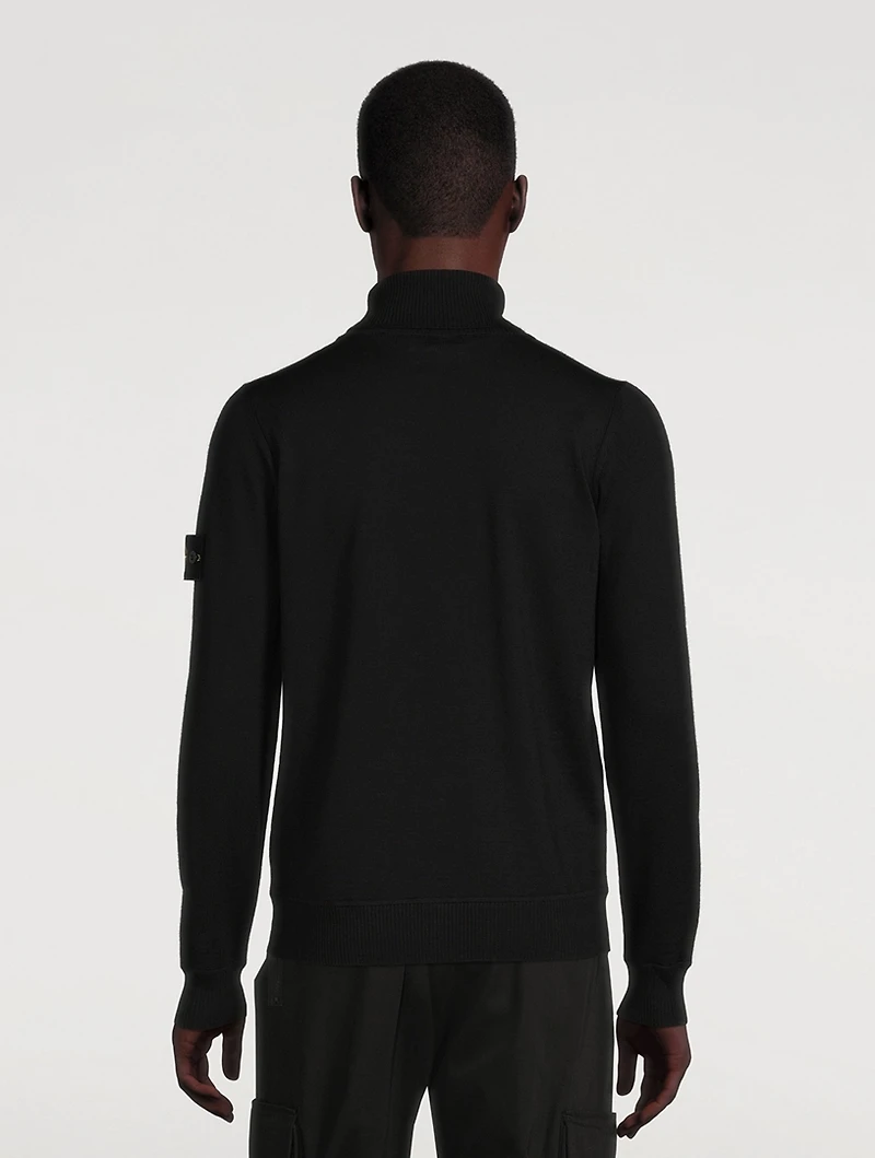 Light Pure Wool Turtleneck Sweater