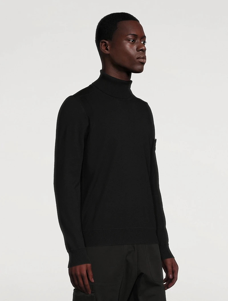 Light Pure Wool Turtleneck Sweater