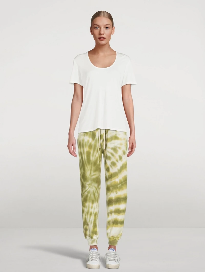 The Cropped Sweatpants Tie Dye Print