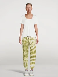 The Cropped Sweatpants Tie Dye Print