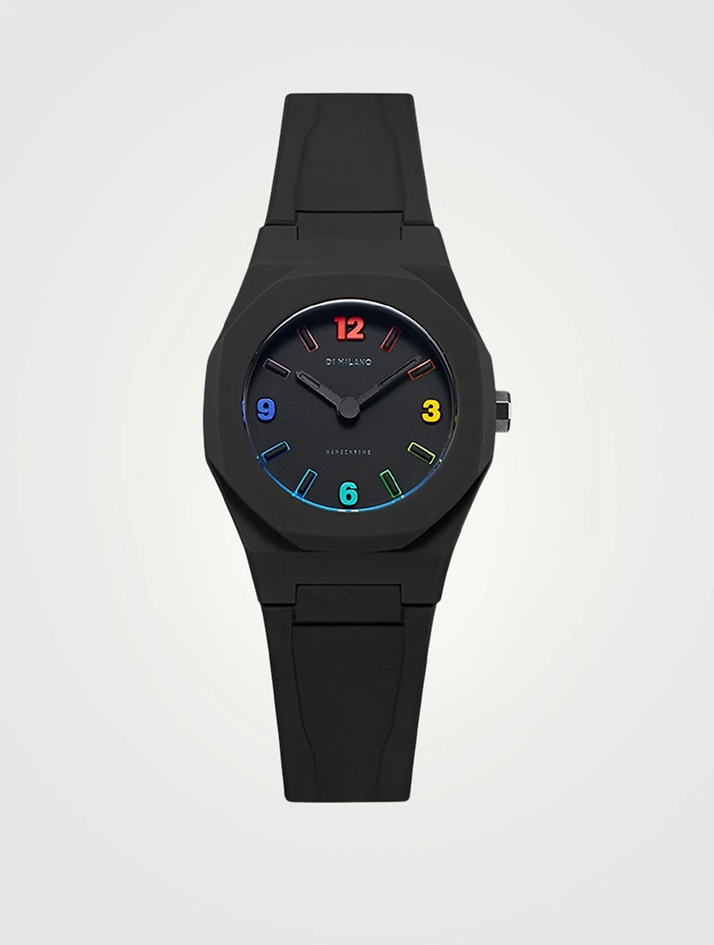 Nanochrome Nano Rainbow Silicone Strap Watch