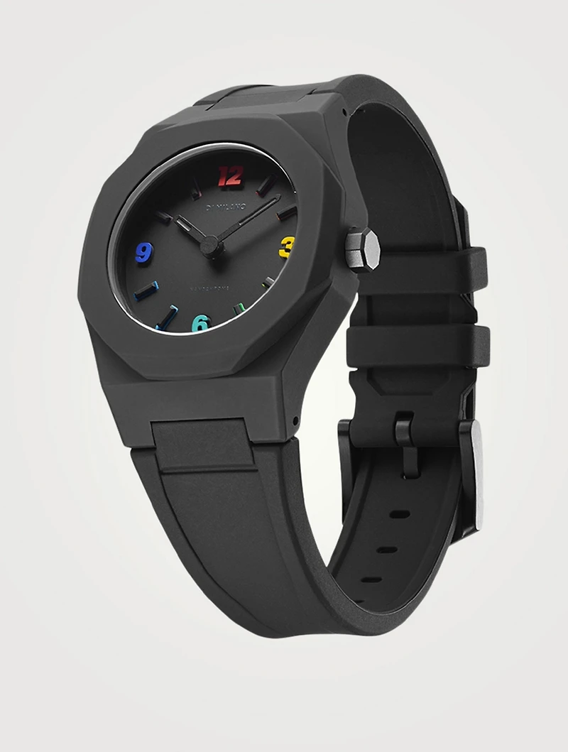 Nanochrome Nano Rainbow Silicone Strap Watch