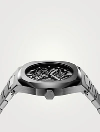 Skeleton Stainless Steel Bracelet Strap Watch